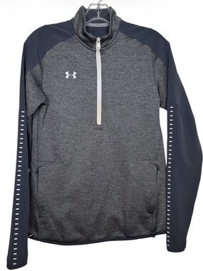 Under Armour Women’s Qualifier Hybrid 1/2 Zip Warm Up Pullover Cold Gear Small